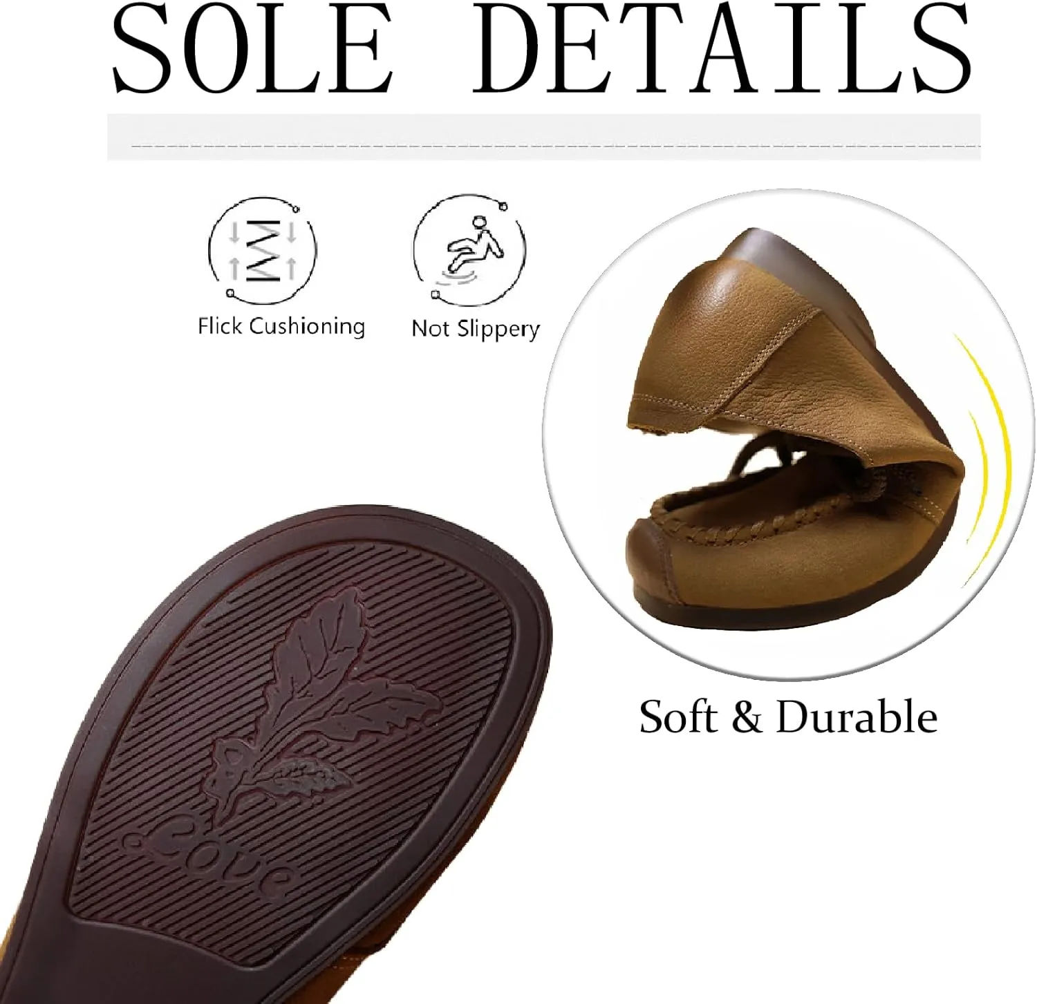 Women's Genuine Leather Flat Loafers Retro Comfortable Round Toe Lace-up Slip On Anti-Slip Soft Bottom Walking Shoes for Daily Work Office Casual Shoes