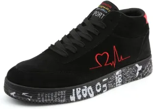 Women's Heart Design Casual Sneakers, Lace Up Soft Sole Platform Comfy Skate Shoes, Low-top Valentine's Day Shoes