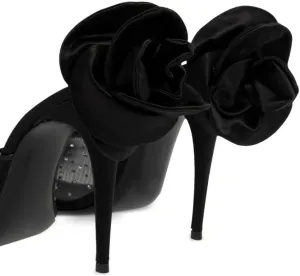 Women's High Heel Sandals Mesh Stiletto Heel Flower Rhinestone Embellished Mules Pointed Toe Dress Shoes For Party Wedding