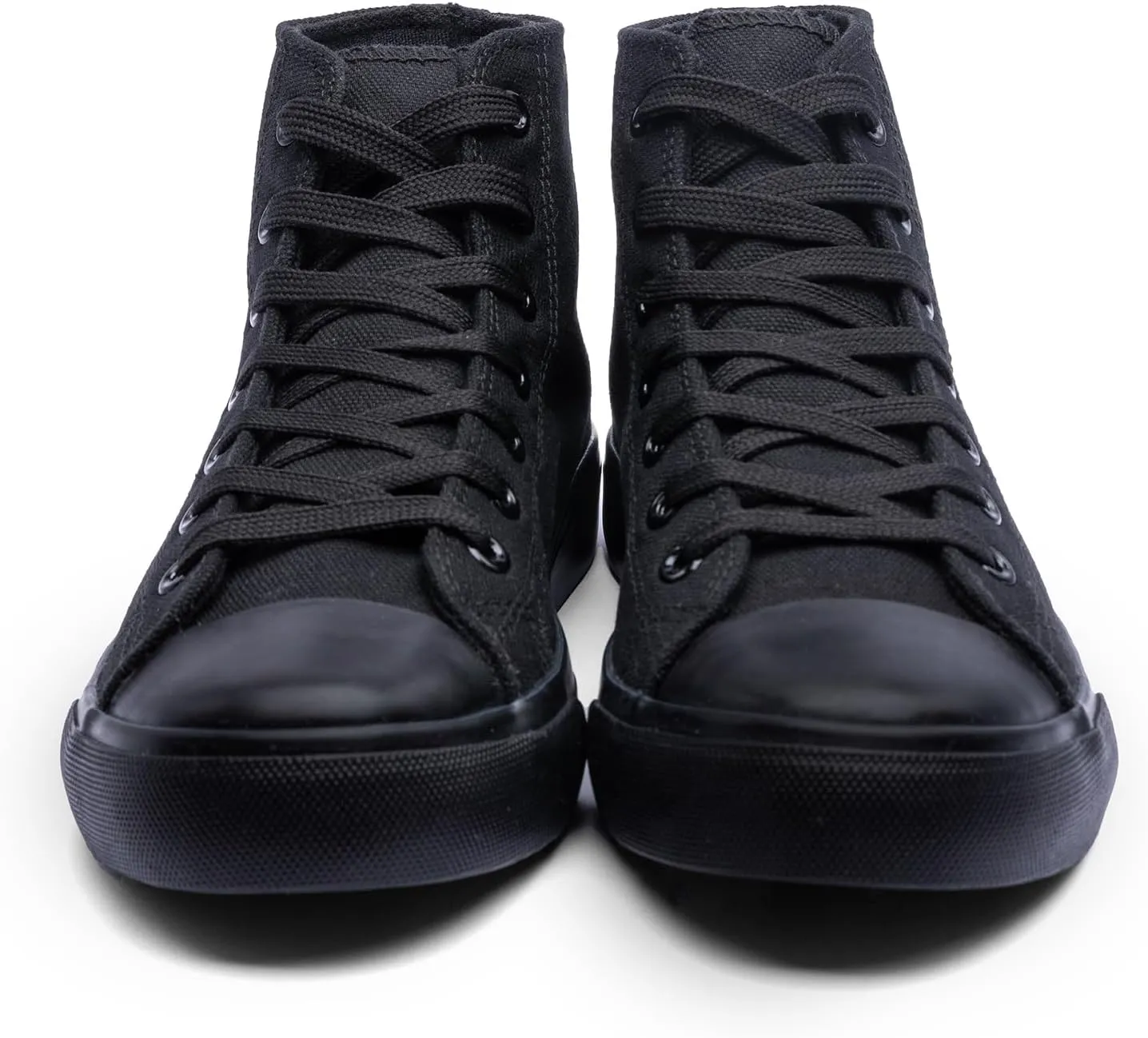 Women's High-Top Canvas Sneakers – Classic Lace-Up Casual Shoes with Extra Shoelaces – Comfortable, Stylish, and Durable