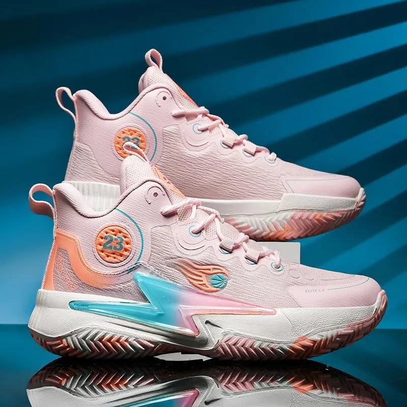 Womens Mens Basketball Shoes Breathable Comfortable Lightweight Fashion Athletic Sneakers Non Slip Outdoor Sport Shoe for Unisex