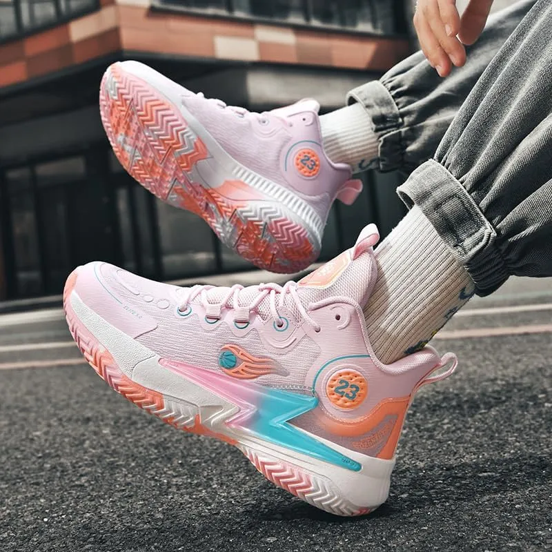Womens Mens Basketball Shoes Breathable Comfortable Lightweight Fashion Athletic Sneakers Non Slip Outdoor Sport Shoe for Unisex