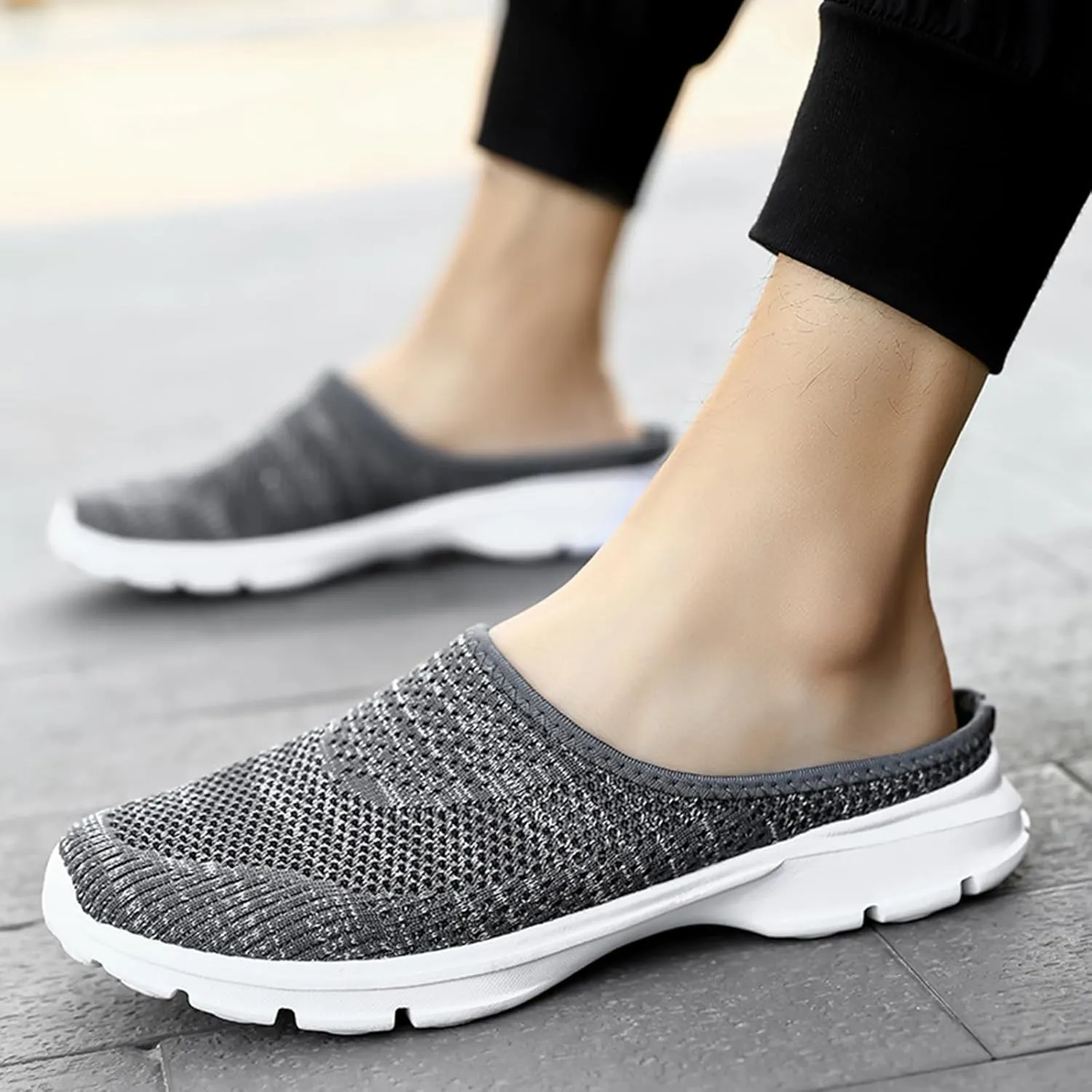 Women's Mules & Clogs Breathable Mesh Slippers 2025 Backless Walking Sneakers Comfortable Closed Toe Slides Non-Slip Hiking Shoes