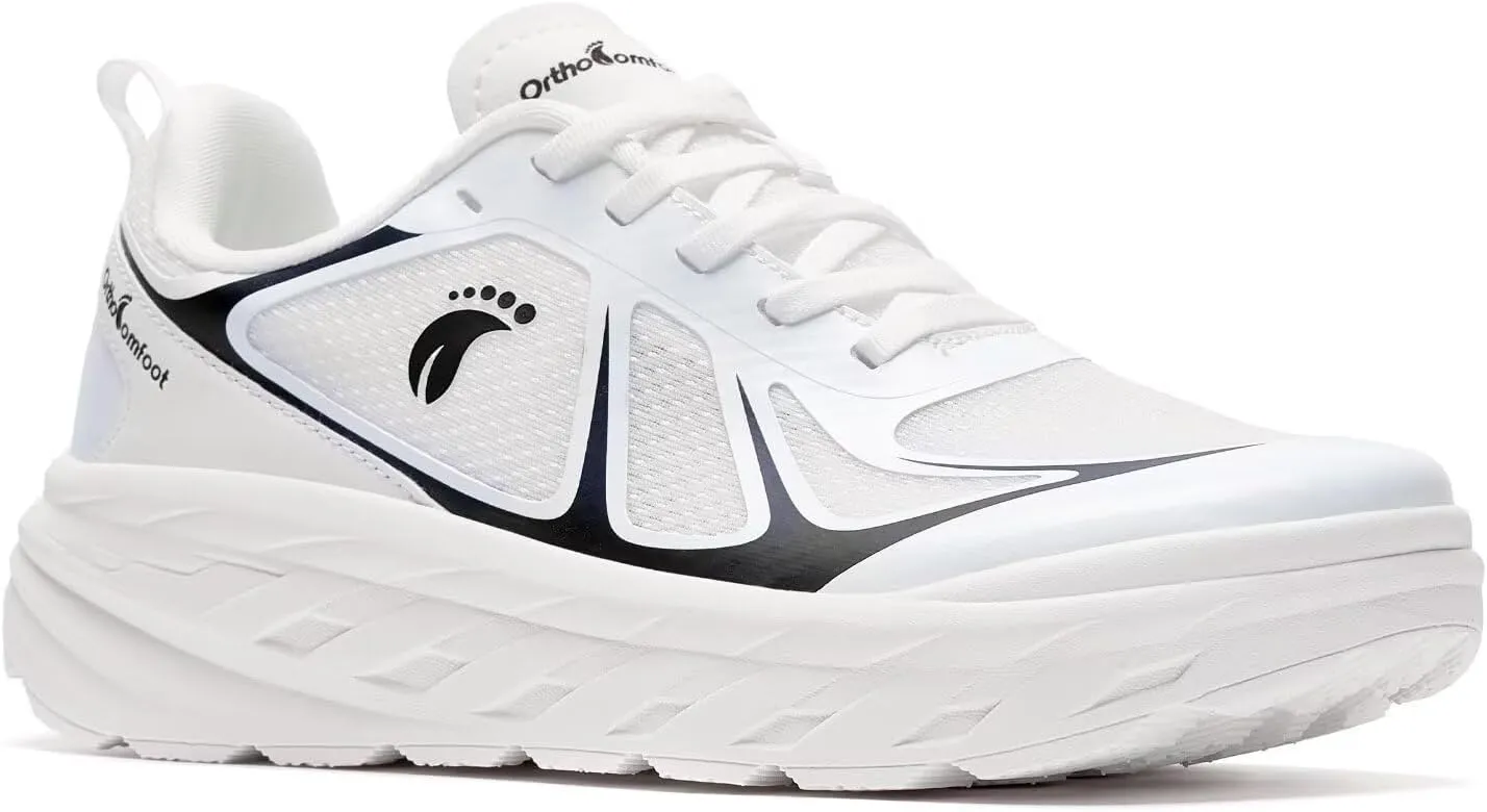Women's Orthopedic Diabetic Wide Running Shoes: Comfortable Casual Arch Support Plantar Fasciitis Sports Sneakers, High Arch Orthotic Work Tennis Walking Shoes for Foot and Heel Pain Relief