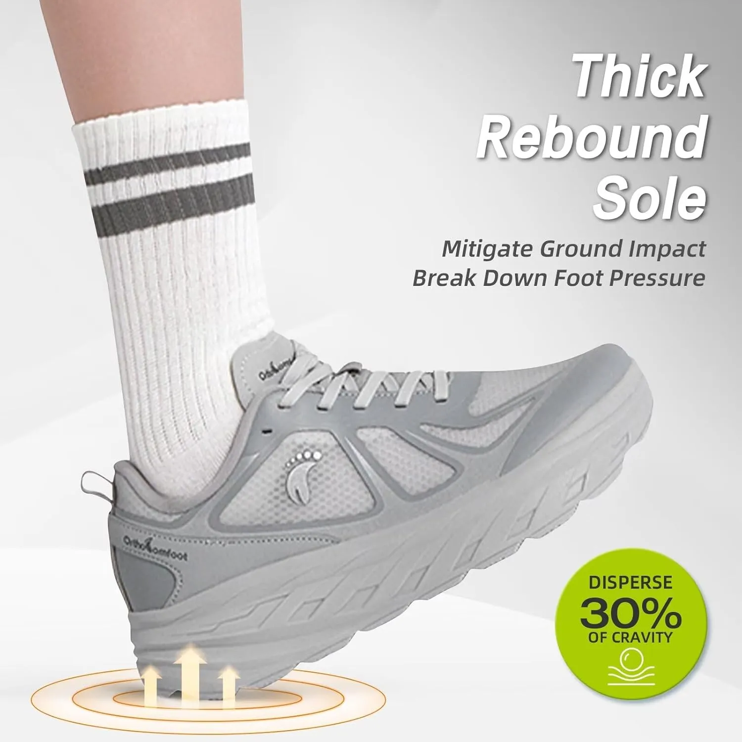 Women's Orthopedic Diabetic Wide Running Shoes: Comfortable Casual Arch Support Plantar Fasciitis Sports Sneakers, High Arch Orthotic Work Tennis Walking Shoes for Foot and Heel Pain Relief