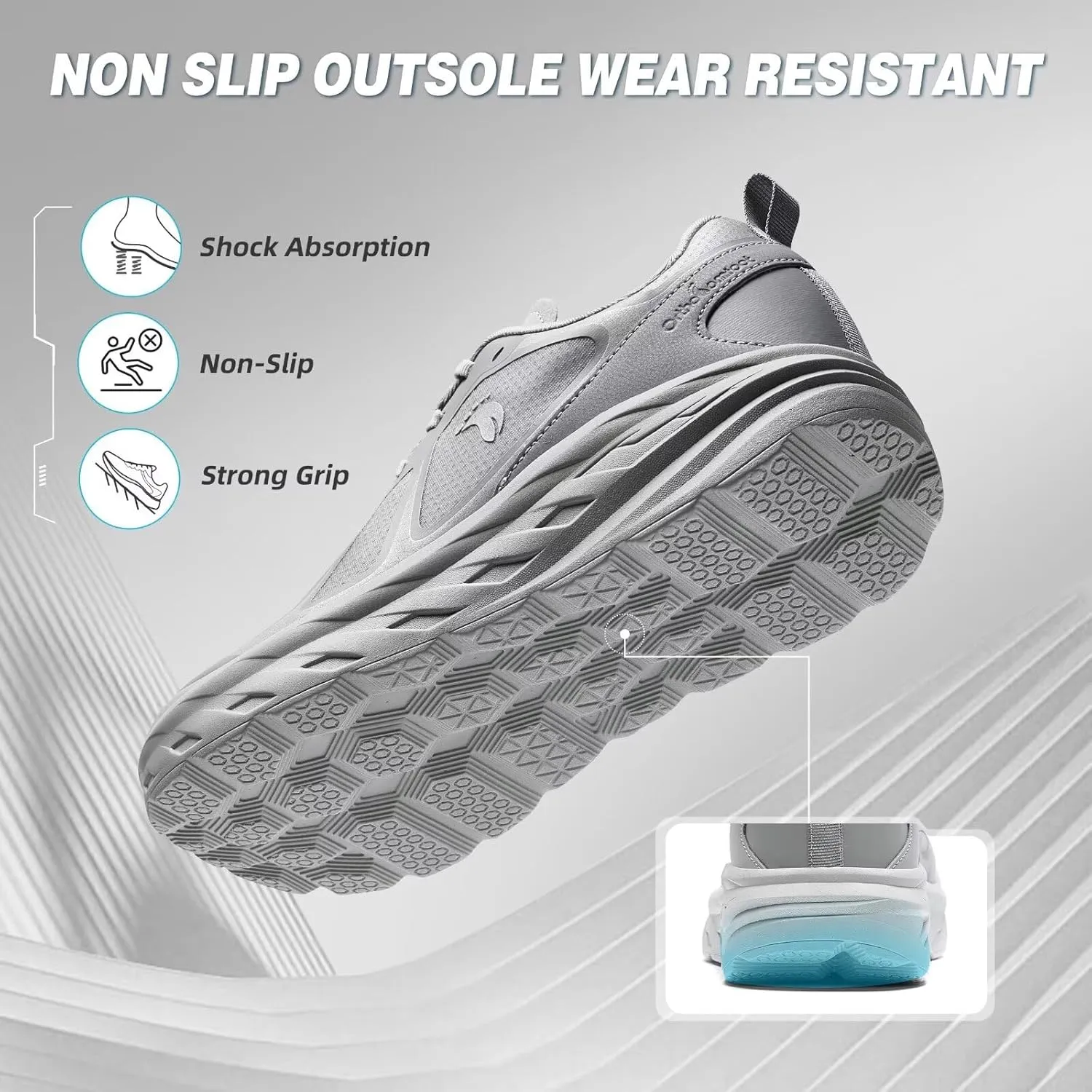 Women's Orthopedic Diabetic Wide Running Shoes: Comfortable Casual Arch Support Plantar Fasciitis Sports Sneakers, High Arch Orthotic Work Tennis Walking Shoes for Foot and Heel Pain Relief