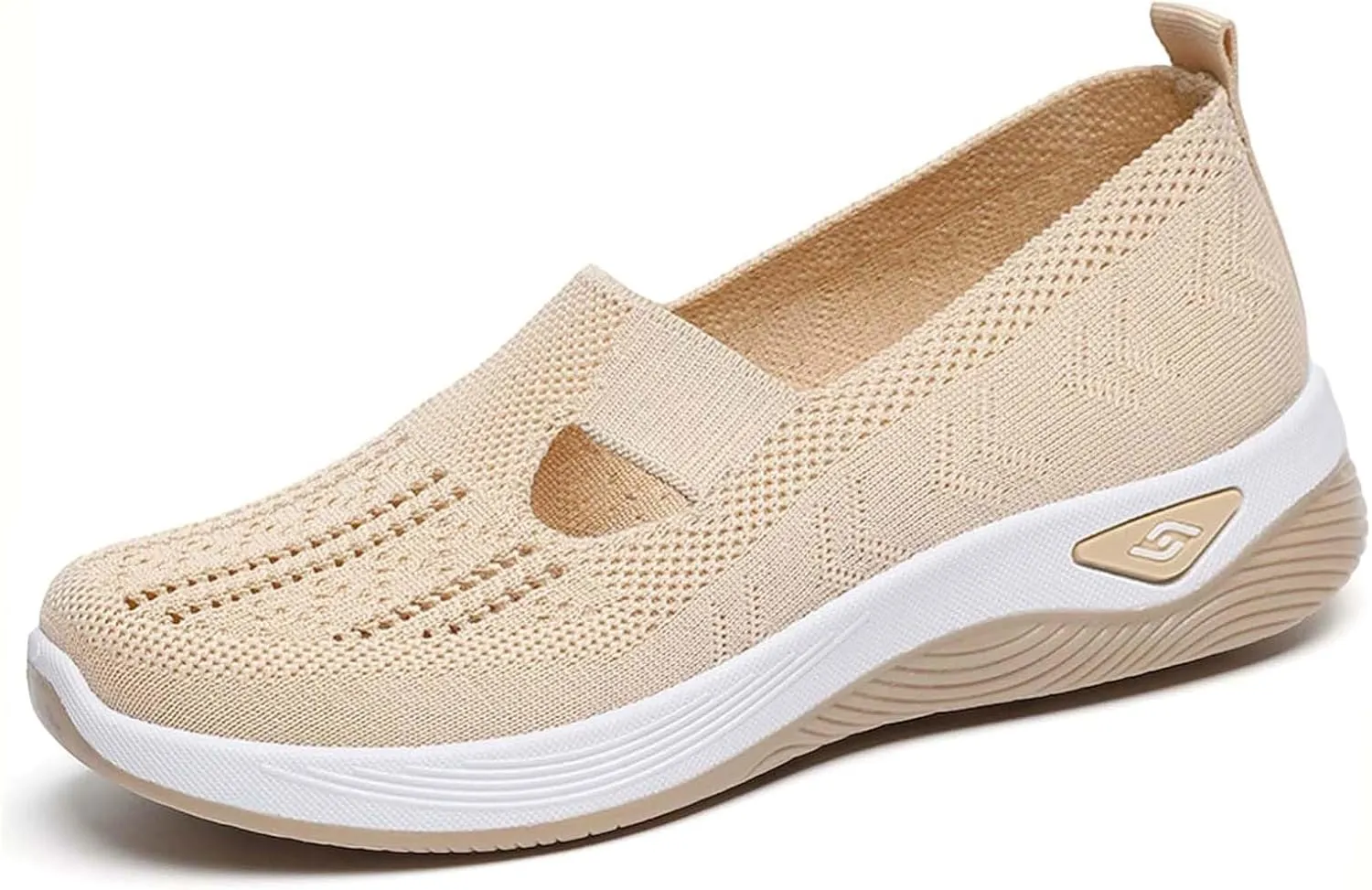 Women's Orthopedic Shoes Woven Wide Arch Support Slip-On Orthowalk Sneakers Casual Breathable Soft Anti-Skid Sports Footwear