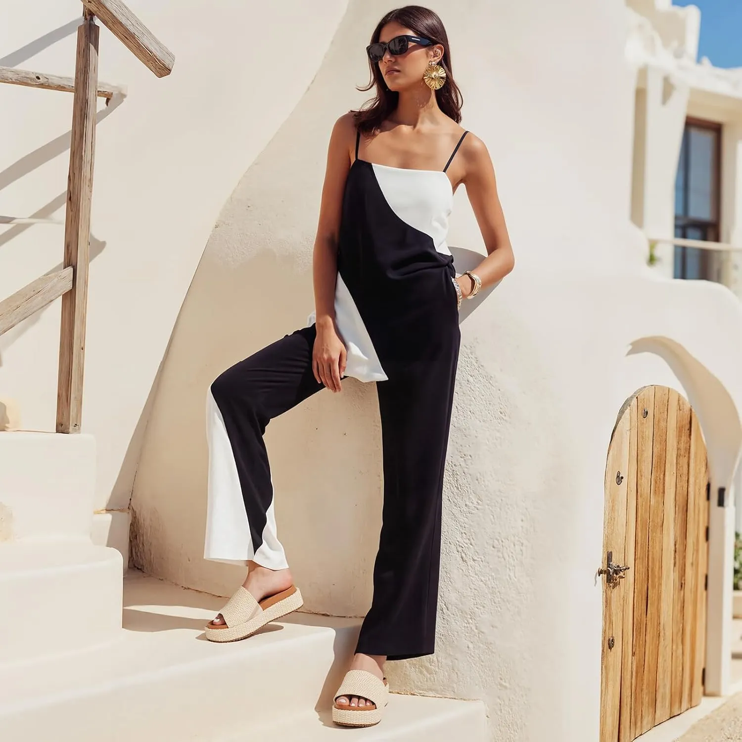 Women's Platform Wedge espadrille slides Summer Beach Cute Raffia Slip On Woven Dress Slides Open Toe Comfortable Resort Wear Trending 2025