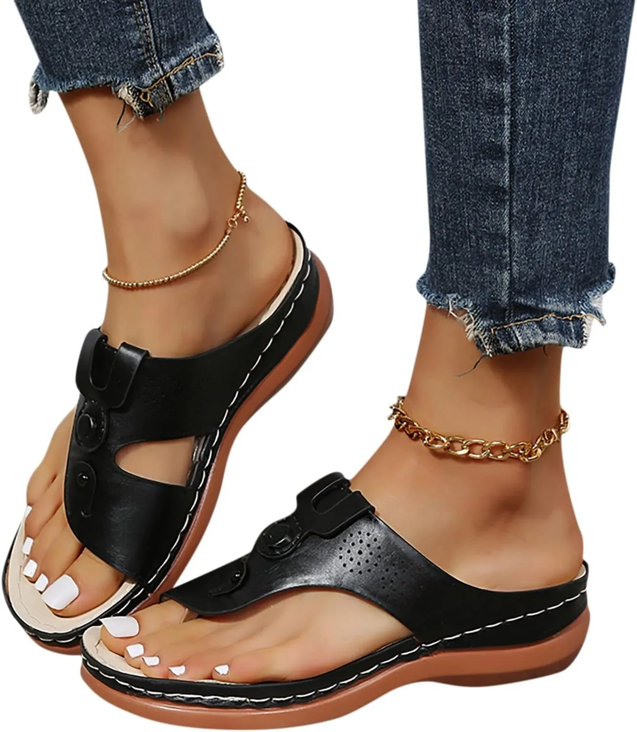 Womens Recovery Walking Sandals Orthopedic with Arch Support Comfortable Summer Beach Casual Outdoor Slides Adjustable Straps Plantar Fasciitis Relief Footwear