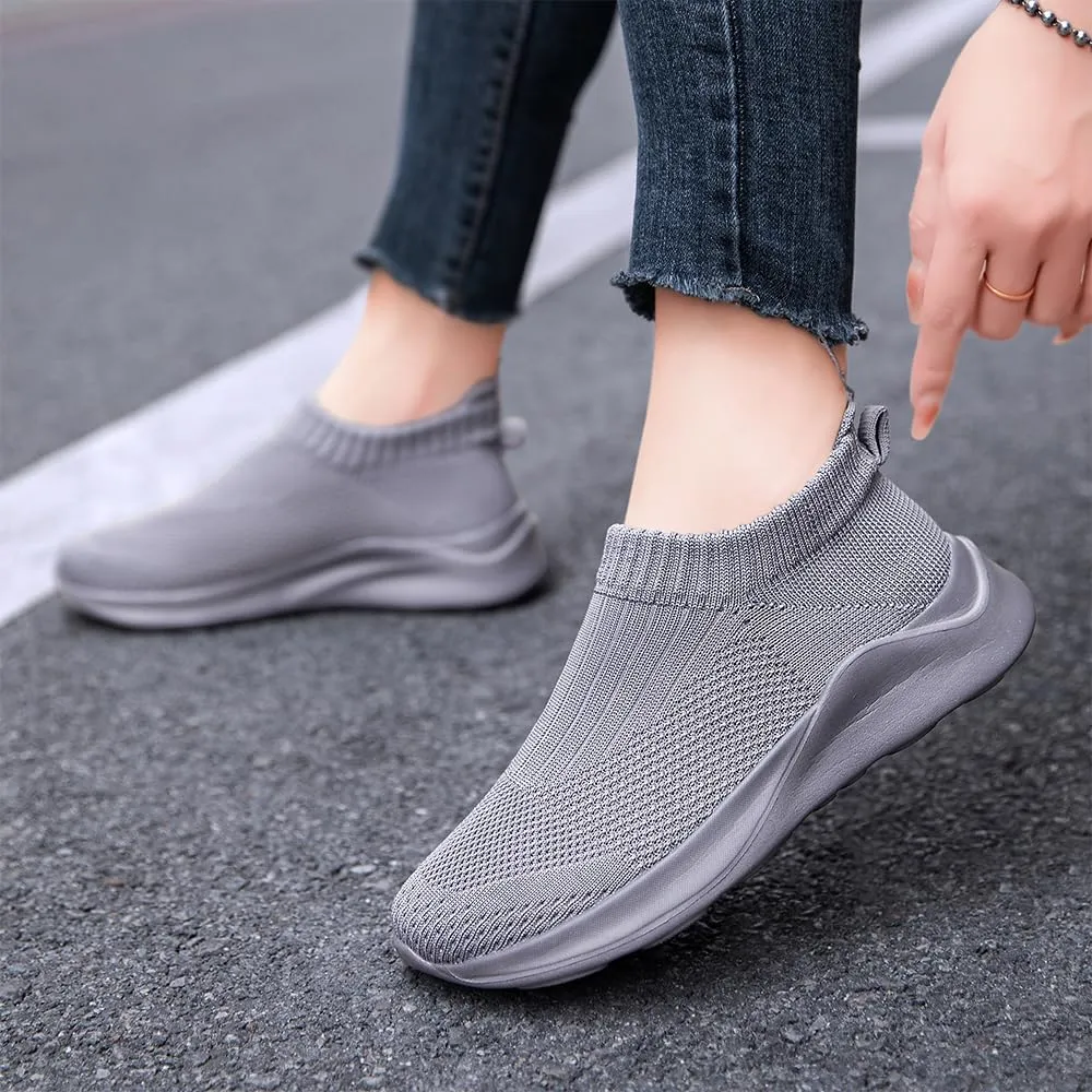 Womens Slip On Running Tennis Walking Shoes Women’s Fashion Sneakers Hiking Work Nurse Gym Casual Athletic Comfortable Shoes for Women Travel Fitness Mesh Lightweight
