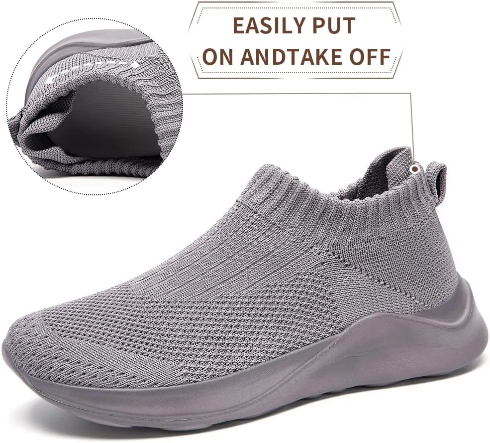 Womens Slip On Running Tennis Walking Shoes Women’s Fashion Sneakers Hiking Work Nurse Gym Casual Athletic Comfortable Shoes for Women Travel Fitness Mesh Lightweight