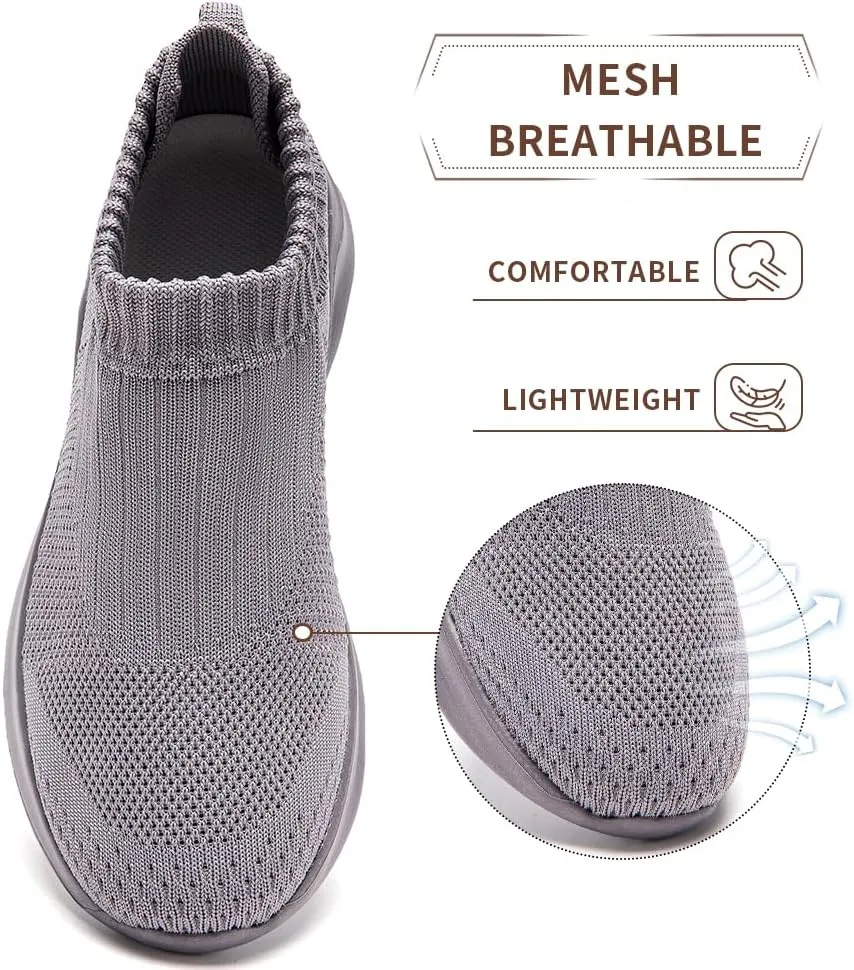 Womens Slip On Running Tennis Walking Shoes Women’s Fashion Sneakers Hiking Work Nurse Gym Casual Athletic Comfortable Shoes for Women Travel Fitness Mesh Lightweight