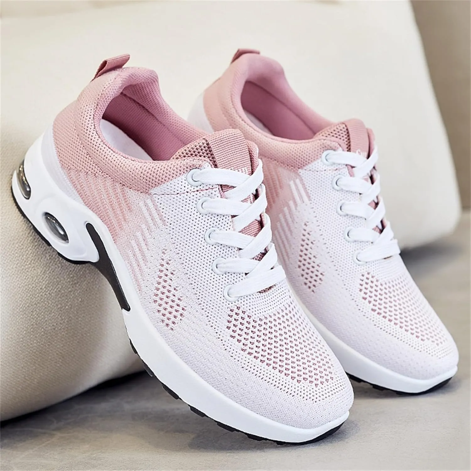 Womens Sneakers Arch Support Orthopedic Shoes Air Cushion Running Trainer Lightweight Tennis Athletic Walking Shoes Mesh Breathable Comfortable Fashion Gym Work Sneakers