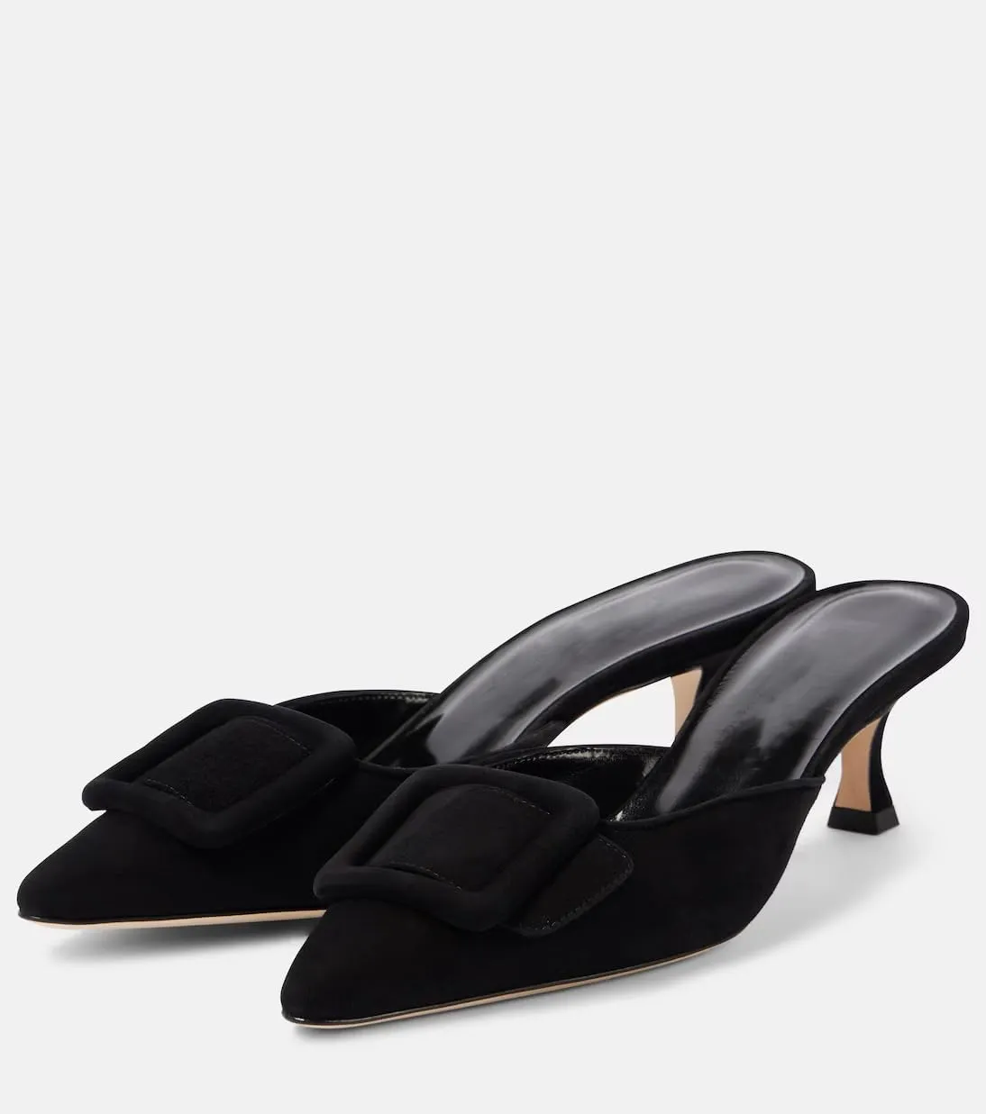 Women’s Suede Kitten Heel Mules Pointed Toe Slip-On Bow Dress Shoes Backless Dress Sandals for Evening Parties, Weddings