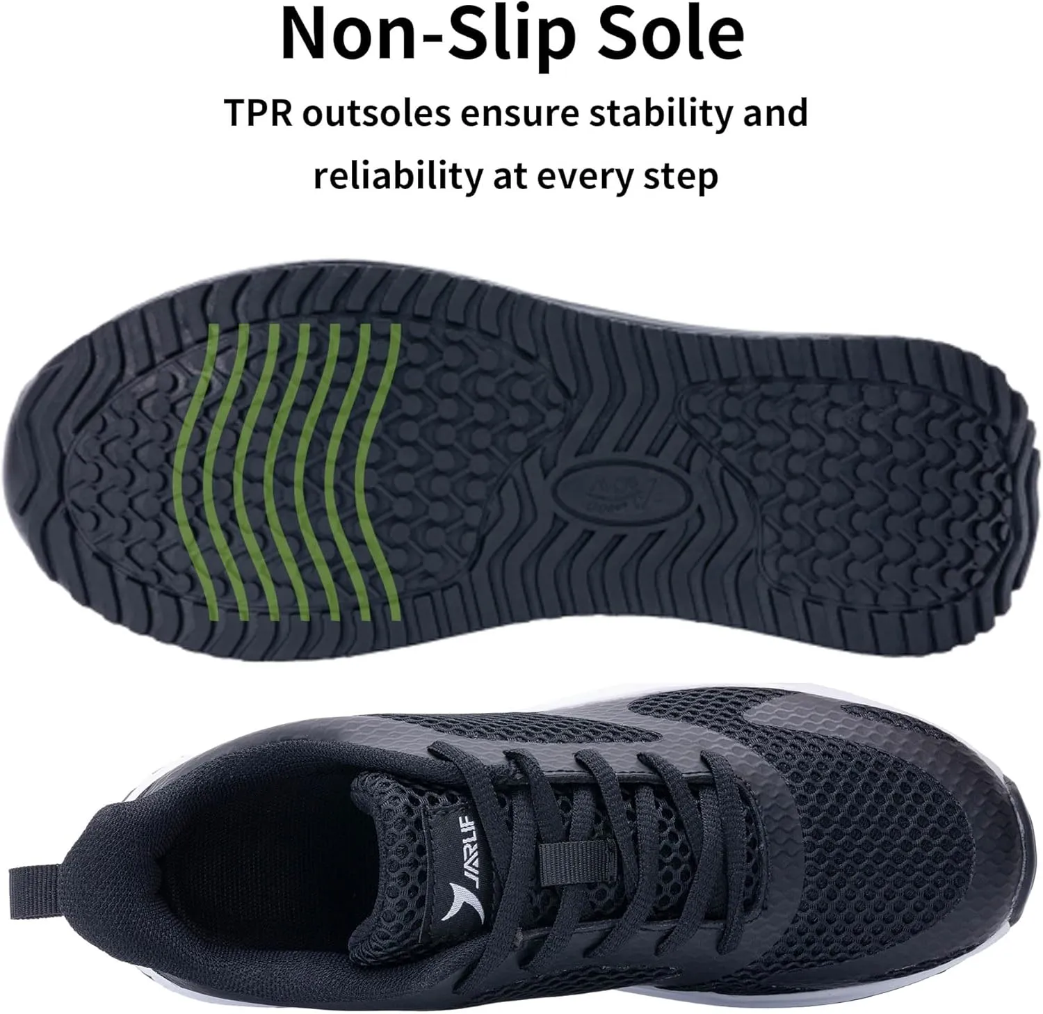 Women's Walking Shoes Air Cushion Comfortable Plantar Fasciitis Tennis Sneakers Non-Slip Breathable Orthotic Shoe for Foot Heel Pain Relief Size US 6-11