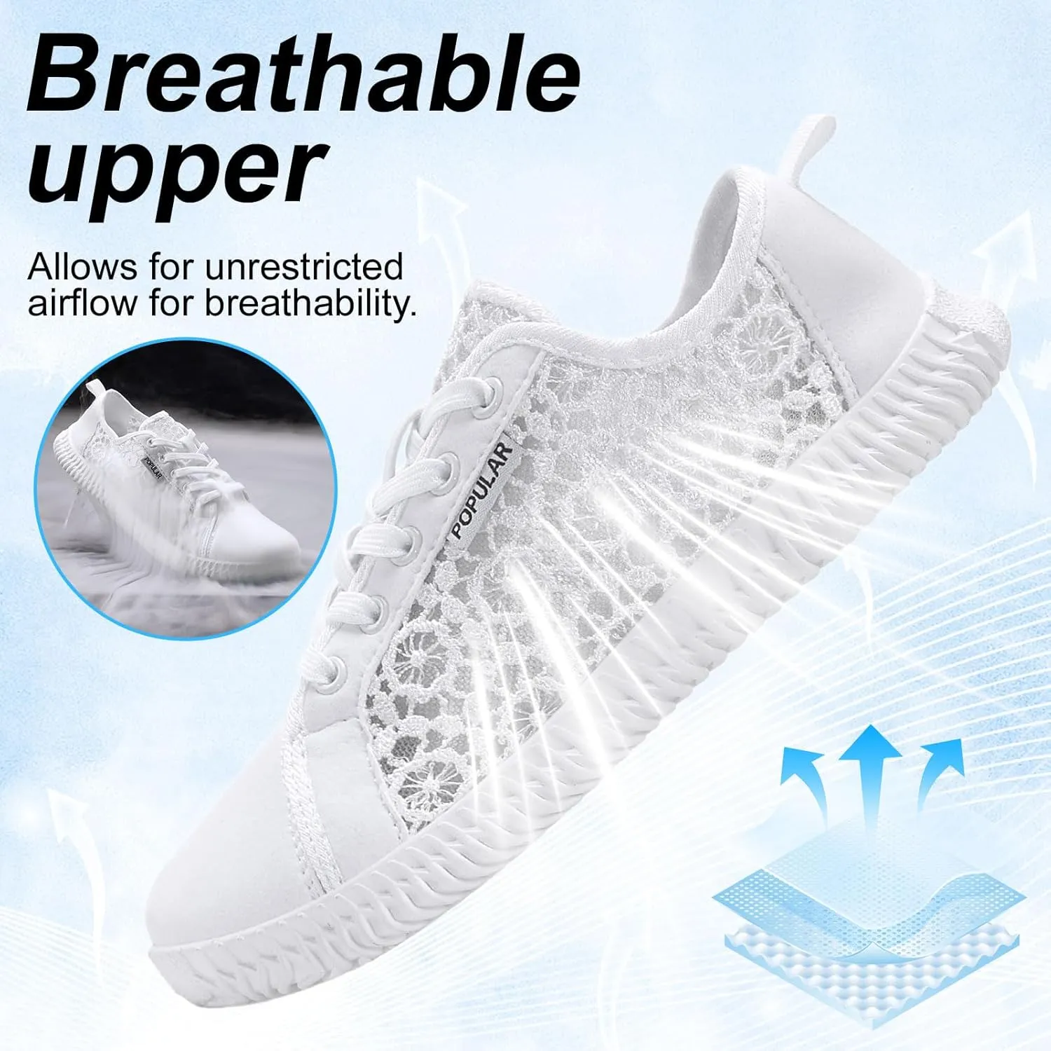 Women's Wide Toe Box Shoes Zero Drop Non Slip Extra Wide Width Fashion Sneakers Ultra Light Breathable Walking Shoes Casual Sneakers for Travel Work Trainers