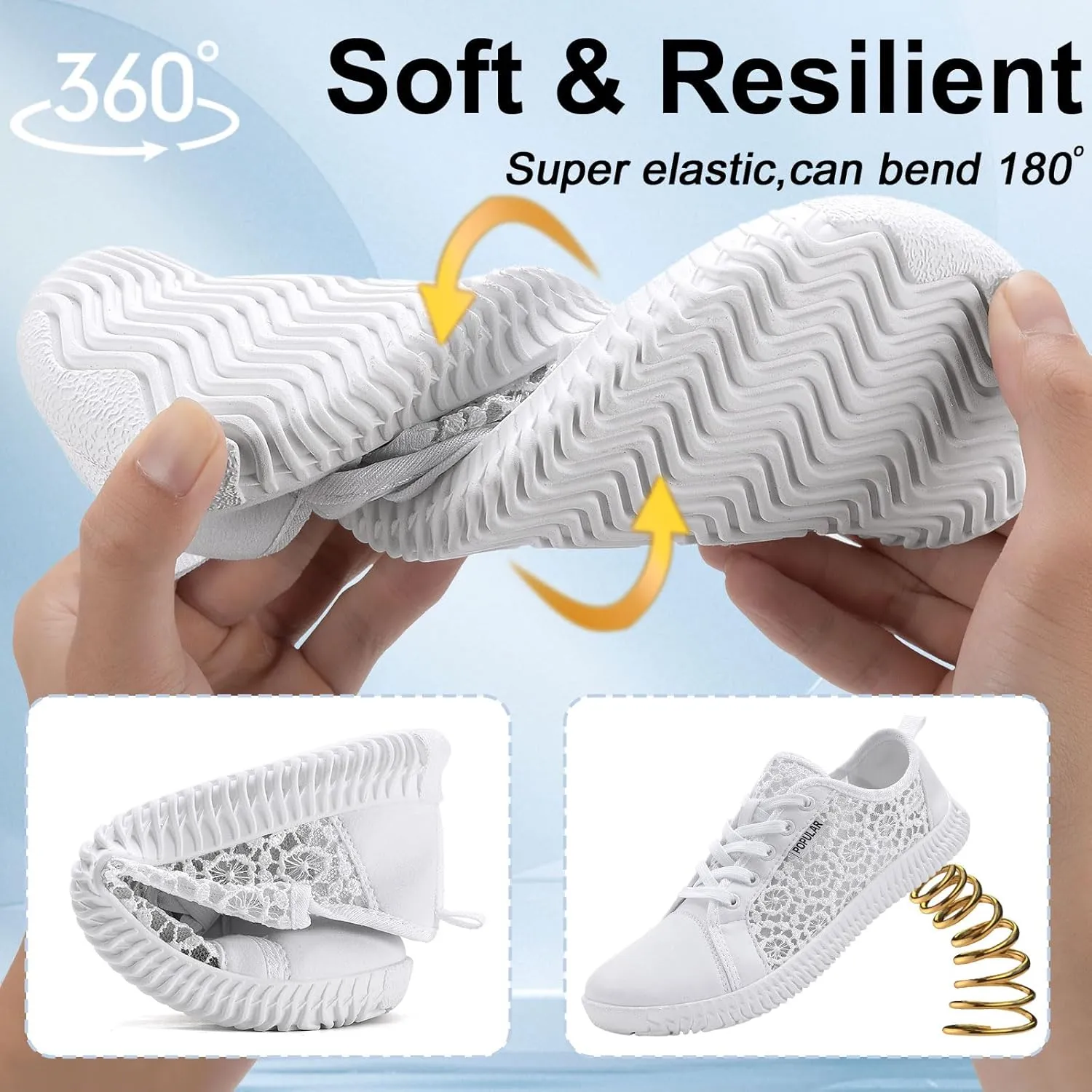 Women's Wide Toe Box Shoes Zero Drop Non Slip Extra Wide Width Fashion Sneakers Ultra Light Breathable Walking Shoes Casual Sneakers for Travel Work Trainers
