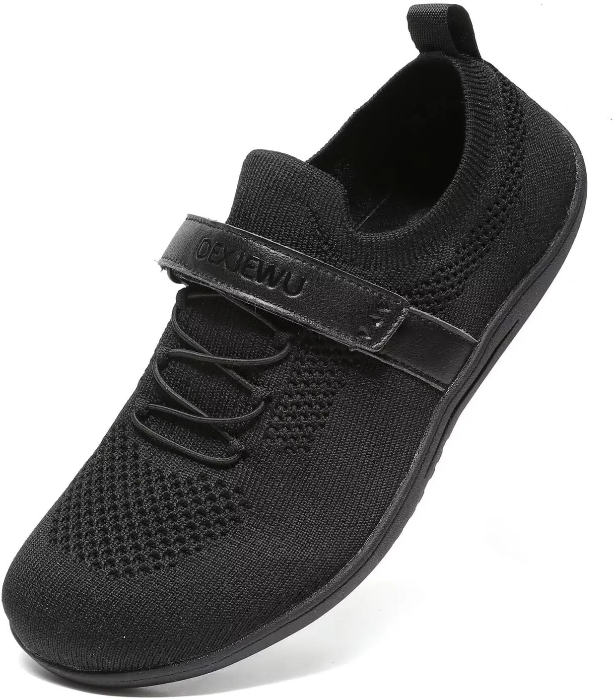 Women’s Wide Toe Walking Shoes Casual Tennis Gym Athletic Flats Slip-on Sneakers with Hook and Loop Strap