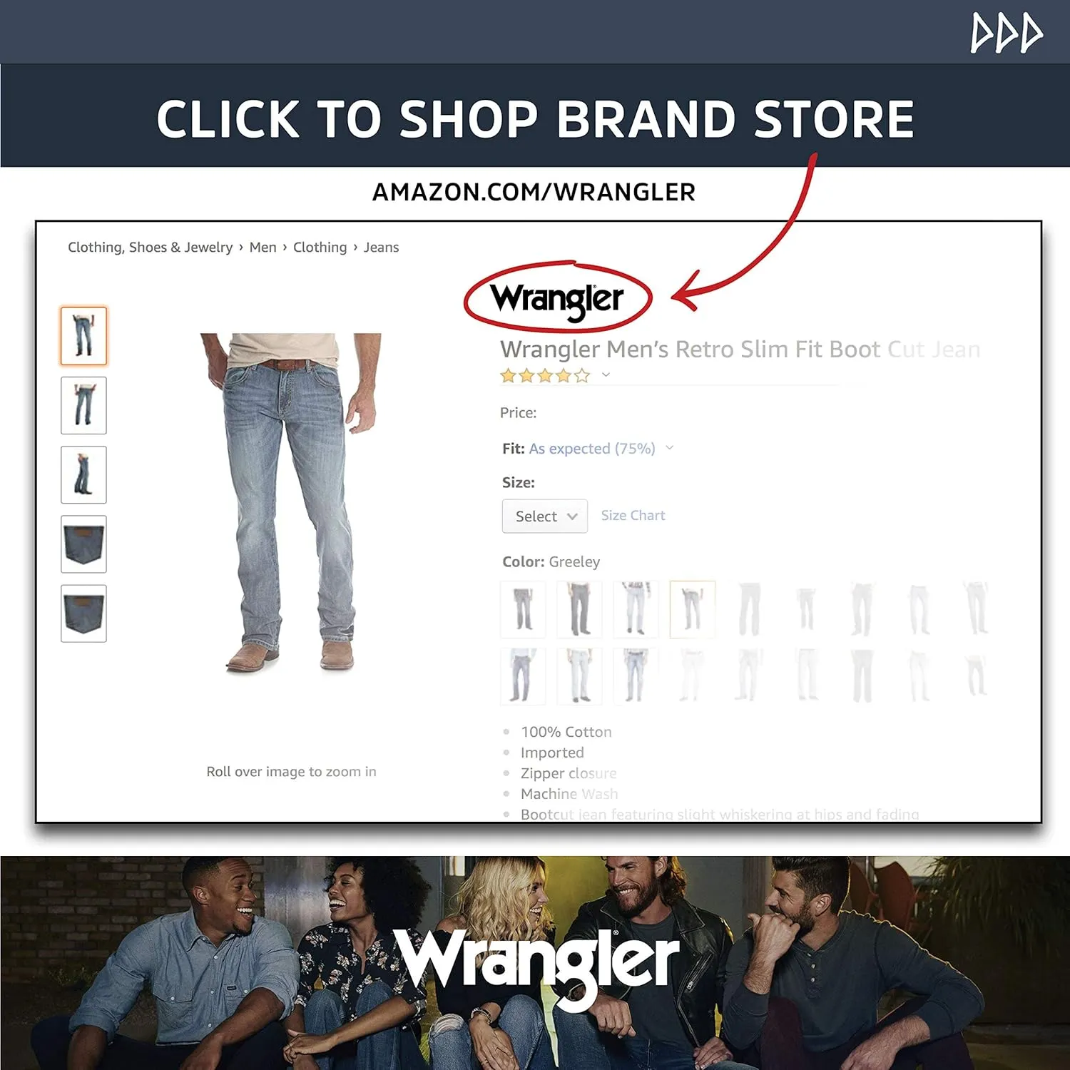 Wrangler Men's Premium Performance Cowboy Cut Slim Fit Jeans