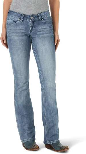 Wrangler Women's Western Mid Rise Stretch Boot Cut Jean