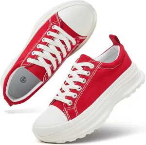 yageyan Platform Sneakers for Women Black Sneakers Canvas Shoes for Women White Tennis Shoes Classic Casual Comfortable