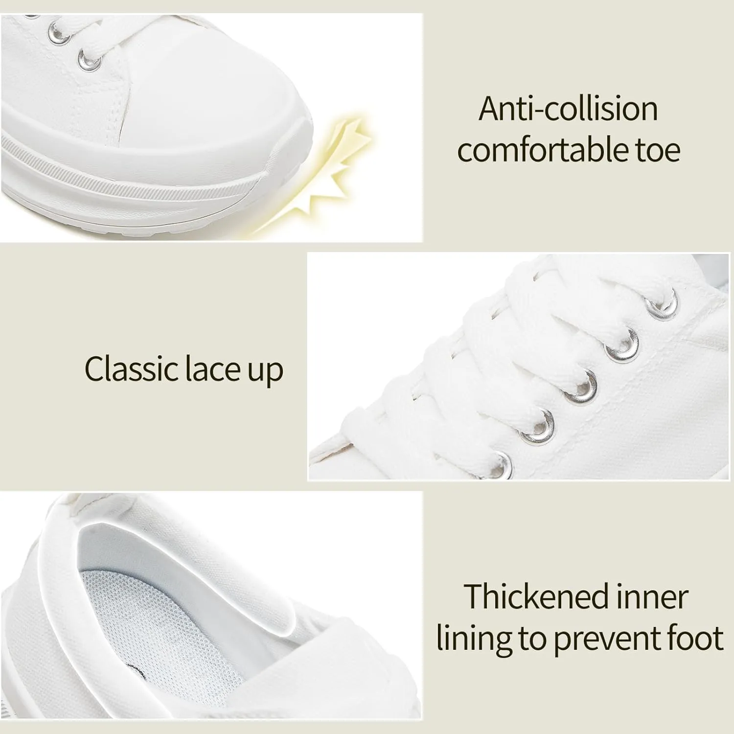 yageyan Platform Sneakers for Women Black Sneakers Canvas Shoes for Women White Tennis Shoes Classic Casual Comfortable