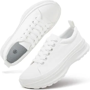 yageyan Platform Sneakers for Women Black Sneakers Canvas Shoes for Women White Tennis Shoes Classic Casual Comfortable