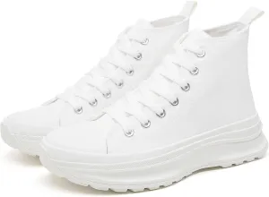 Yageyan Womens High Top Sneakers - Platform Shoes, Canvas, Tennis, Classic, Casual, Comfortable