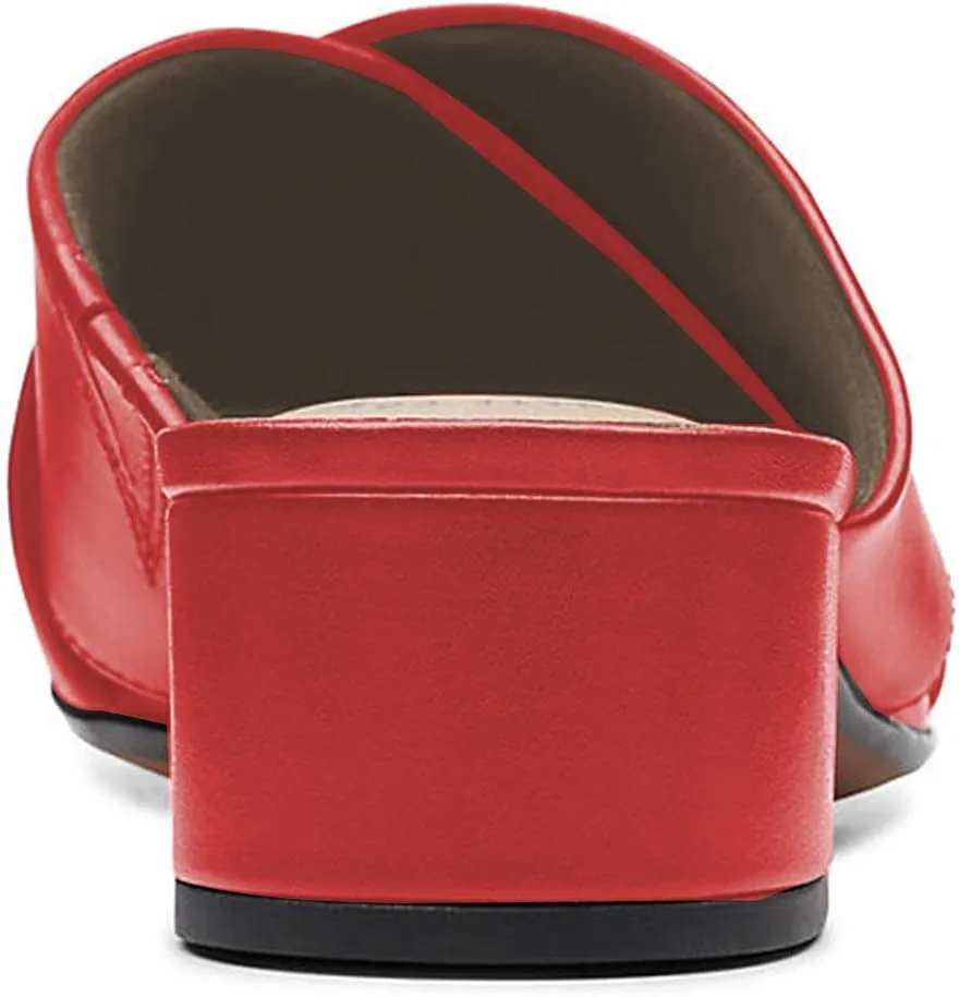 YDN Women Cross Strap Block Heeled Clog Mules Slip On Slide Sandals Summer Fashion Slipper Shoes