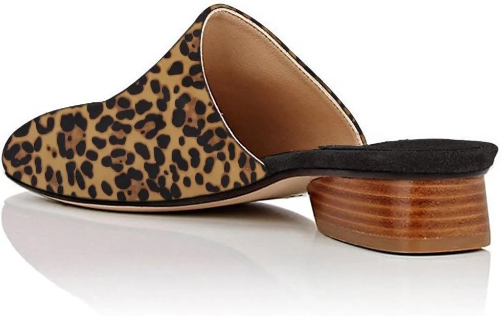 YDN Women Stacked Low Heel Mules Slide on Closed Toe Clogs Block Casual Slippers Shoes Size 4-15 US
