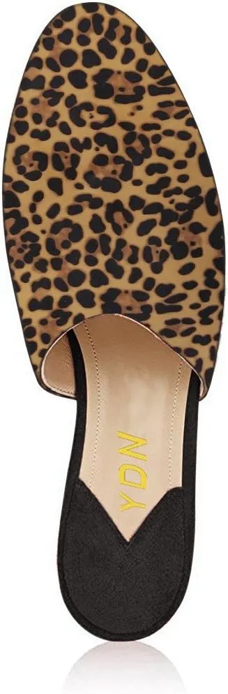 YDN Women Stacked Low Heel Mules Slide on Closed Toe Clogs Block Casual Slippers Shoes Size 4-15 US