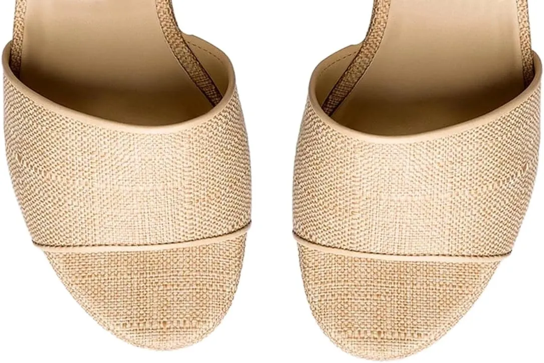 YDN Women's Platform Heeled Mules Round Toe Chunky Block Heels Slip On Comfy Slide Sandals Indoor and Outdoor Slippers Shoes Size 4-16 US