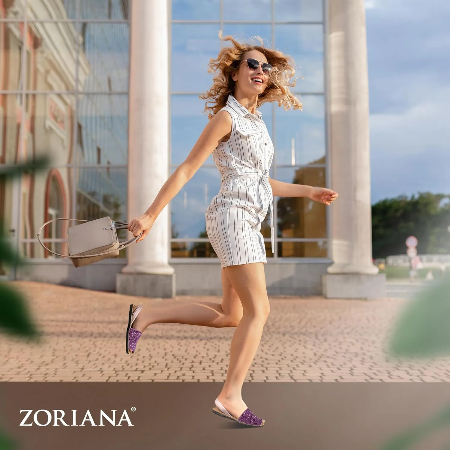 ZORIANA® Sandals for Women Handmade Leather, Dressy, Comfortable Sling Back Shoes Flat - Fashion Exclusively Made in Spain - Avarca Summer Trending Slingback Shoes 2023, 100% Spanish Genuine Leather