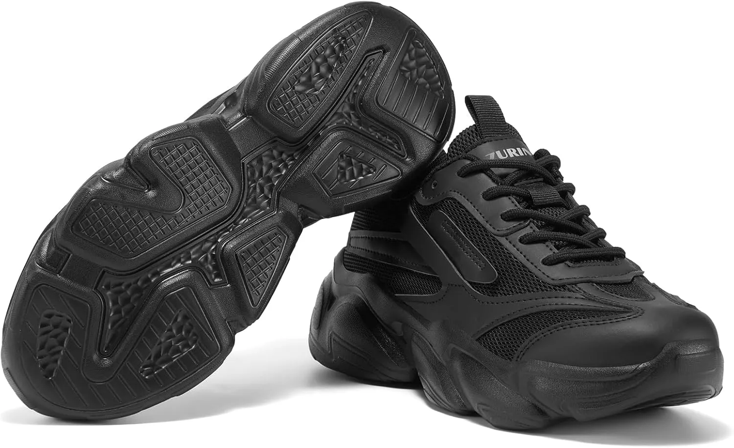 ZURIN Womens Chunky Platform Sneakers-Lightweight Breathable Dad Shoes,Casual Lace-Up Walking Sneakers,Comfortable Fashion Tennis Shoes