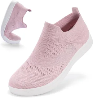 ZYEN Wide Toe Box Shoes Women Wide Width Sneakers Zero Drop Minimalist Barefoot Shoes Comfort Non-Slip Wide Running Walking Shoes